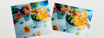 print two pictures on the canvas (canvas)